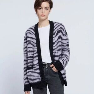 Re/Done Tiger 90s Oversize Wool & Alpaca Cardigan